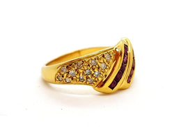 Bague Or jaune Rubis - Castafiore