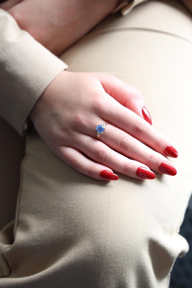 Bague Or jaune Saphir - Castafiore