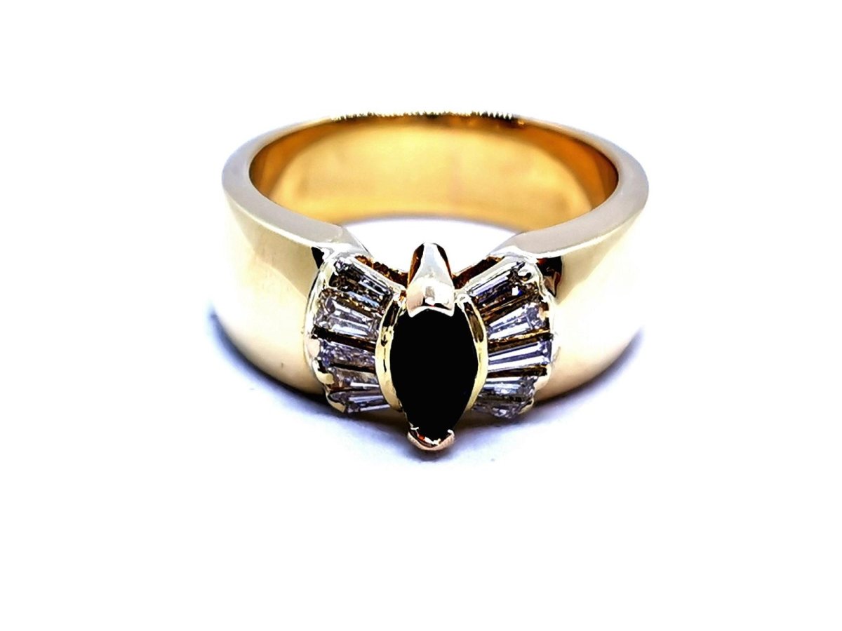 Bague Or jaune Saphir - Castafiore