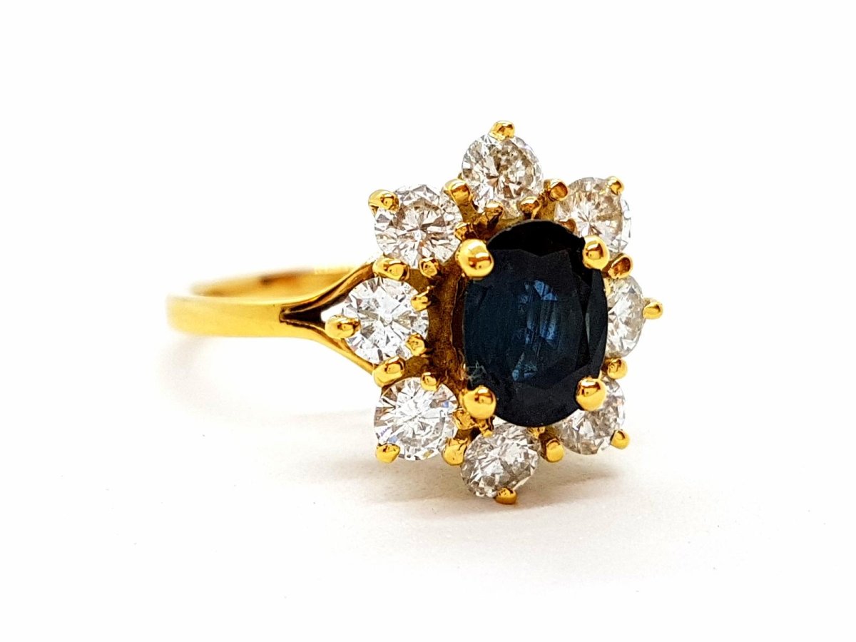 Bague Or jaune Saphir - Castafiore