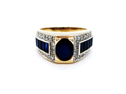 Bague Or jaune Saphir - Castafiore