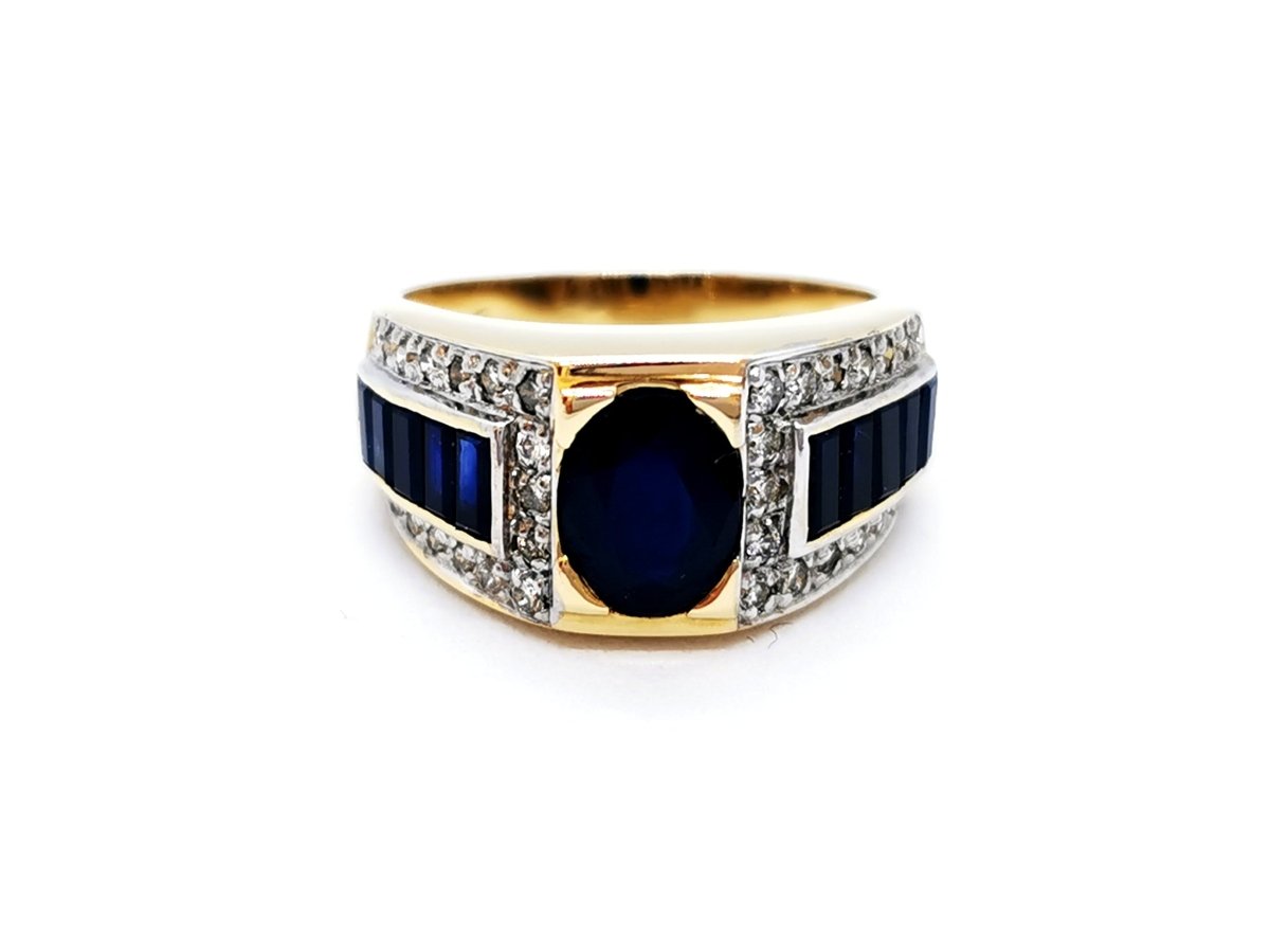 Bague Or jaune Saphir - Castafiore