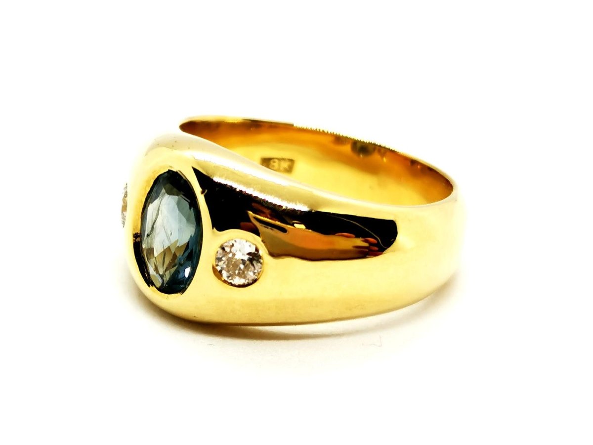 Bague Or jaune Saphir - Castafiore