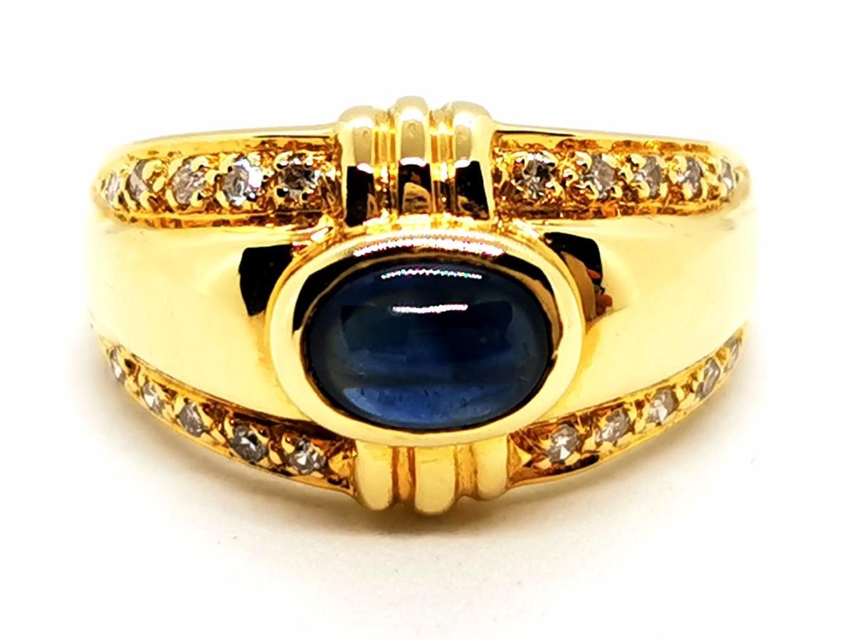 Bague Or jaune Saphir - Castafiore