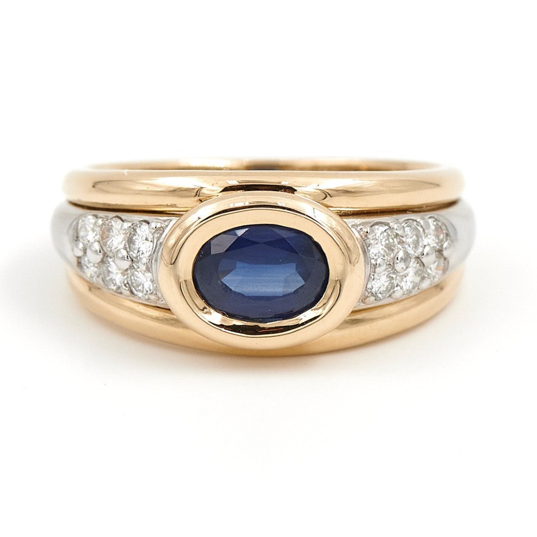 Bague Or jaune Saphir - Castafiore