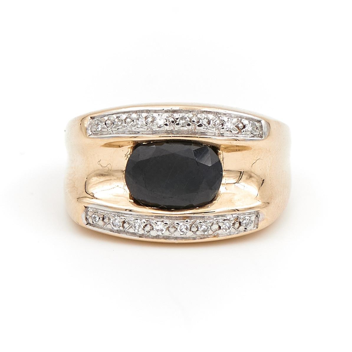 Bague Or jaune Saphir - Castafiore