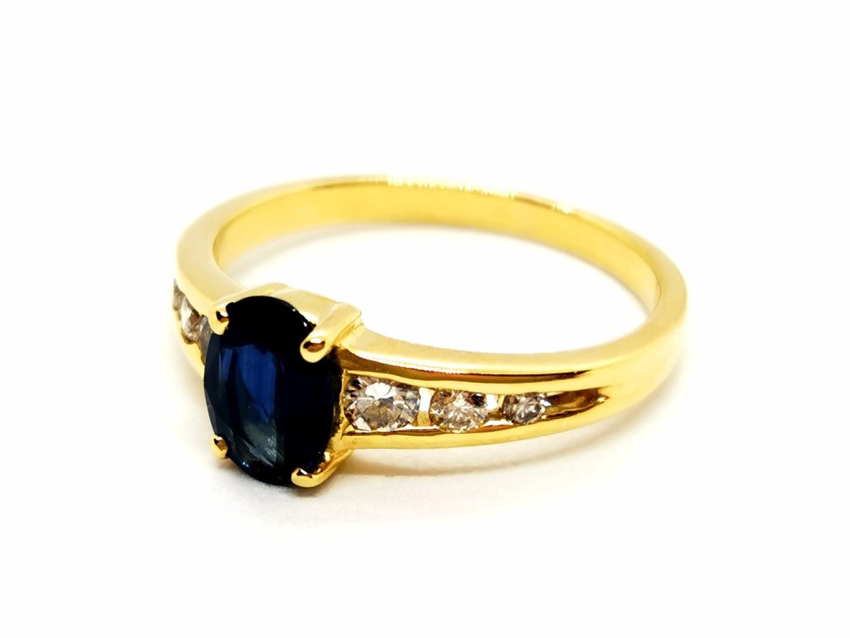 Bague Or jaune Saphir - Castafiore