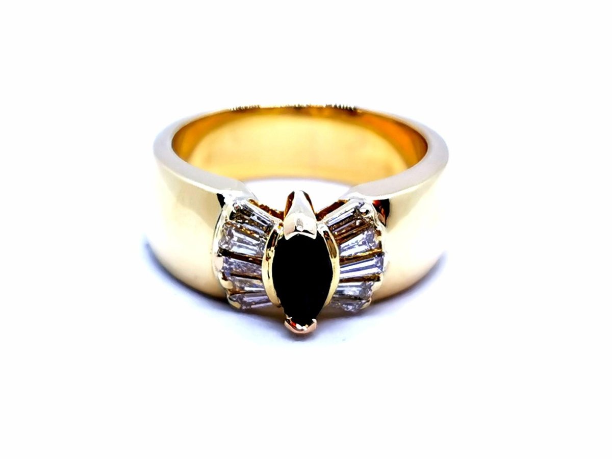 Bague Or jaune Saphir - Castafiore