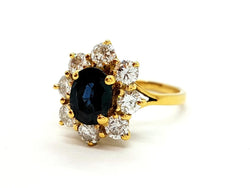 Bague Or jaune Saphir - Castafiore