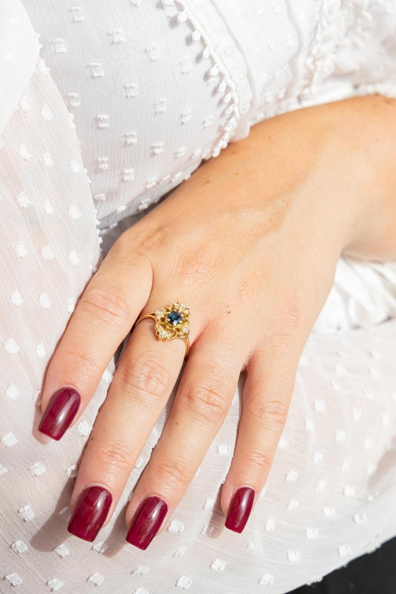 Bague Or jaune Saphir - Castafiore