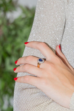 Bague Or jaune Saphir - Castafiore