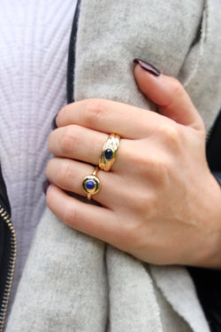 Bague Or jaune Saphir - Castafiore