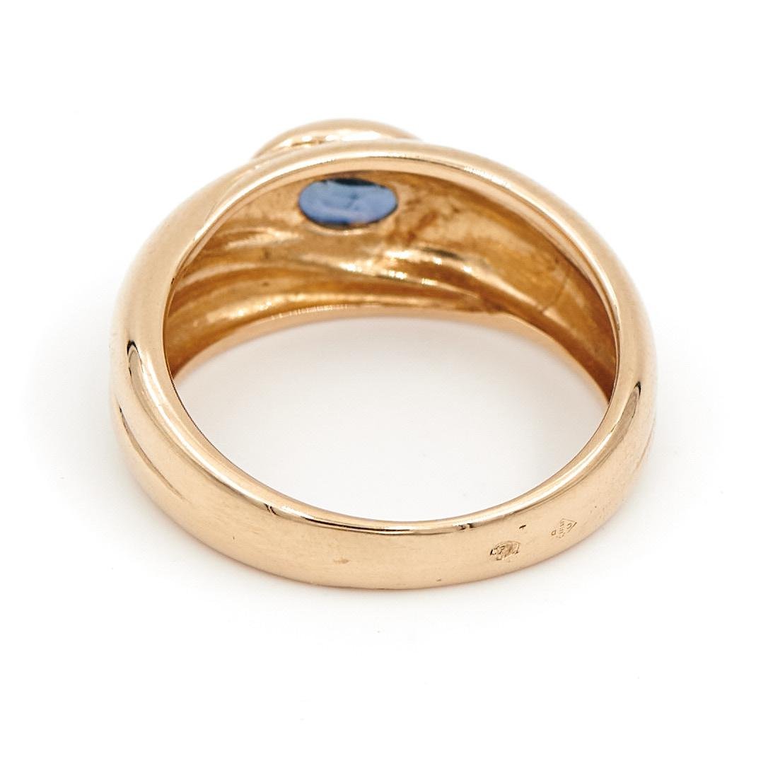 Bague Or jaune Saphir - Castafiore
