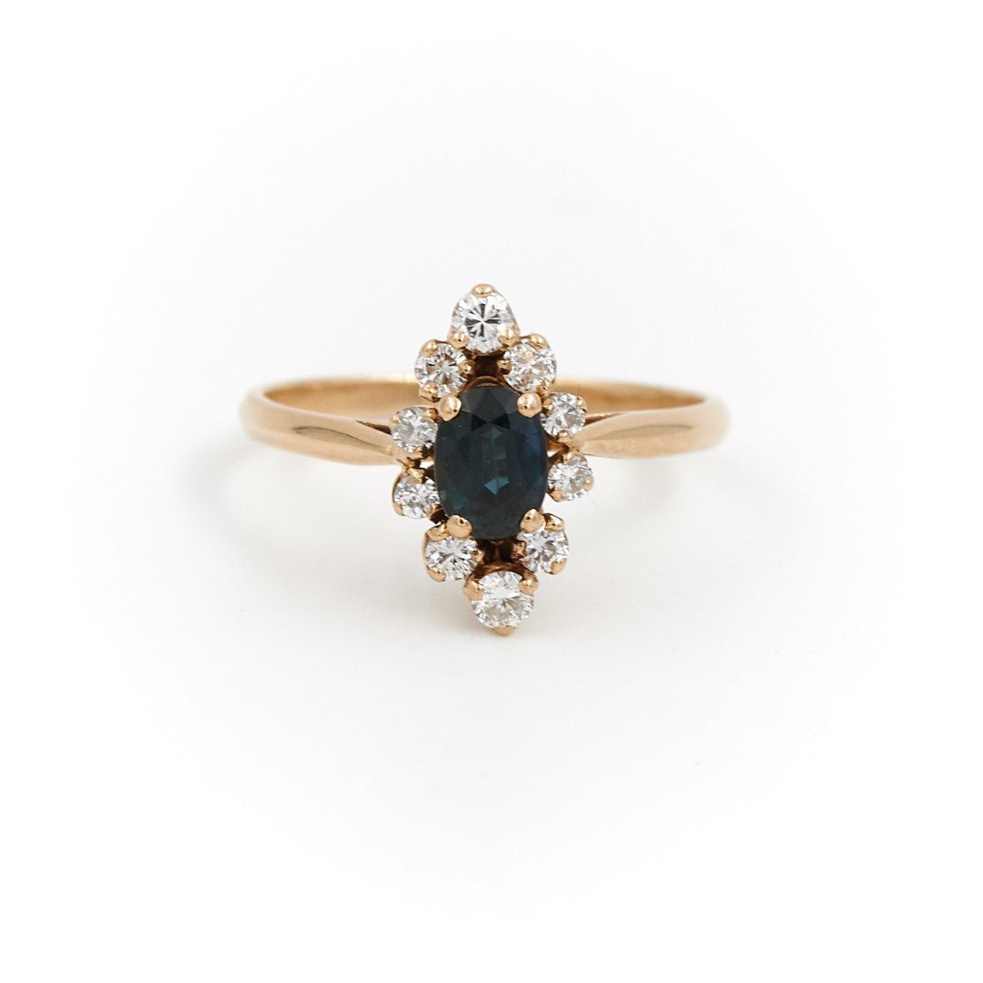 Bague Or jaune Saphir - Castafiore