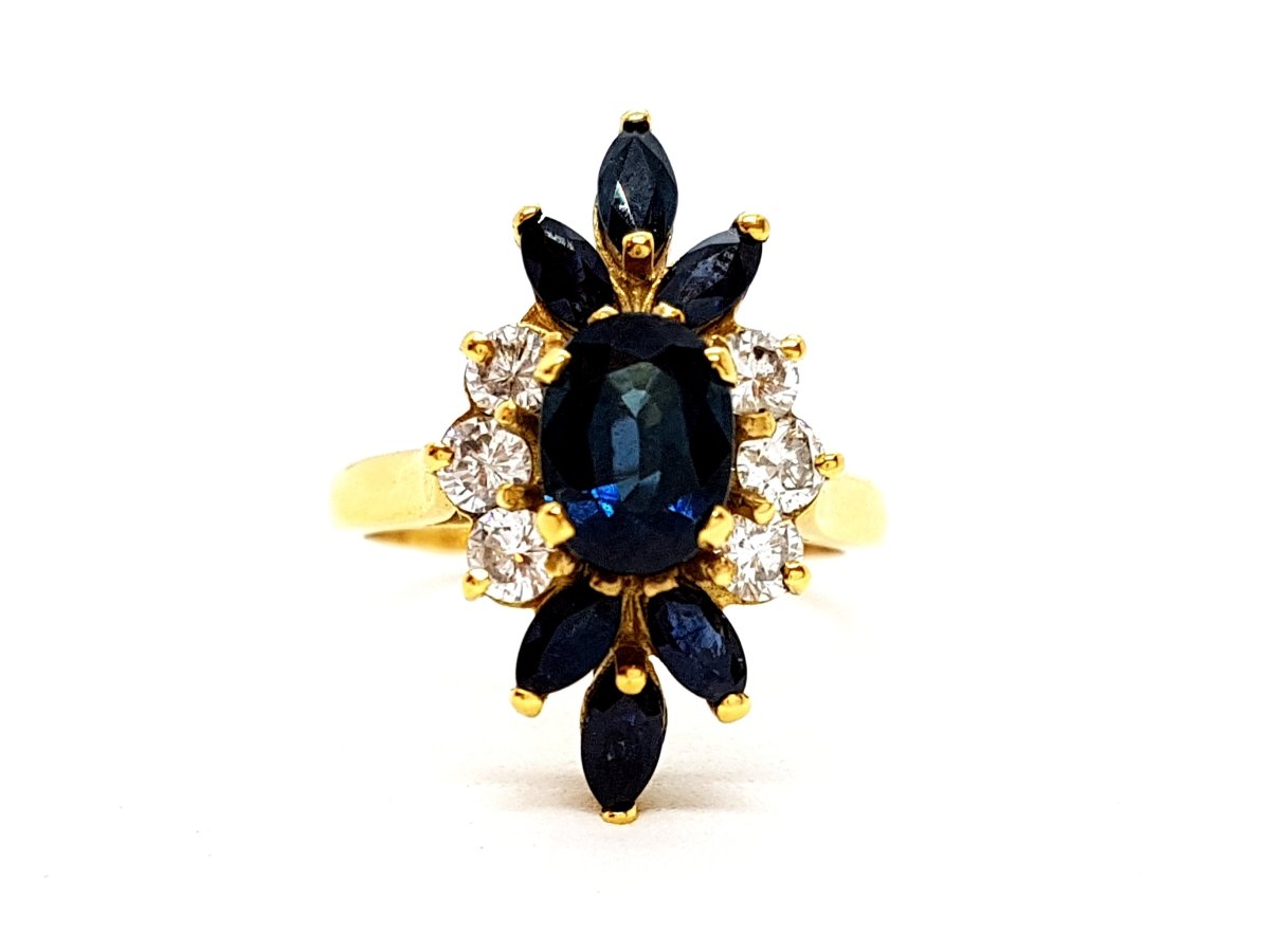 Bague Or jaune Saphir - Castafiore