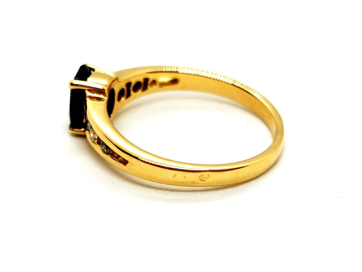 Bague Or jaune Saphir - Castafiore