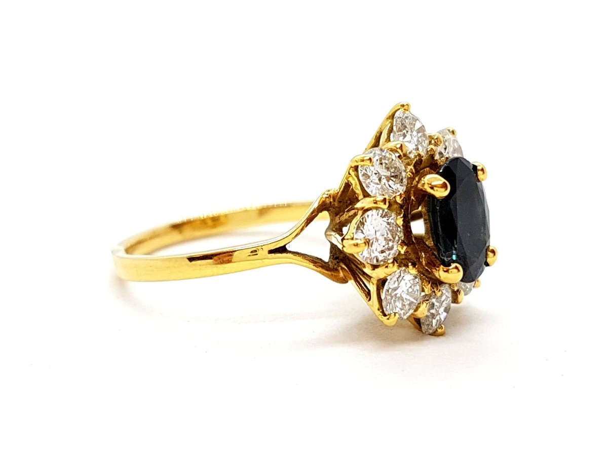 Bague Or jaune Saphir - Castafiore