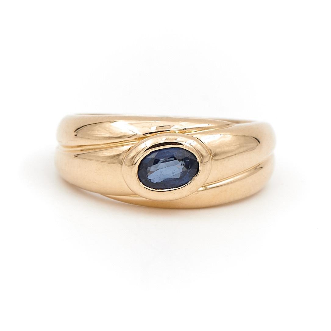 Bague Or jaune Saphir - Castafiore