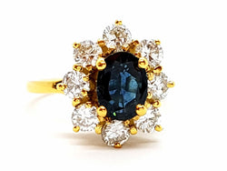 Bague Or jaune Saphir - Castafiore