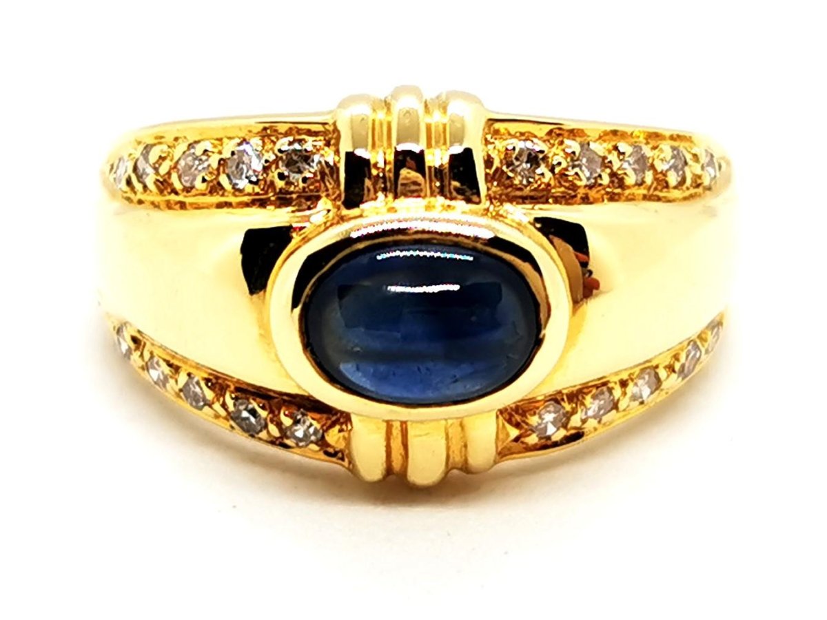 Bague Or jaune Saphir - Castafiore