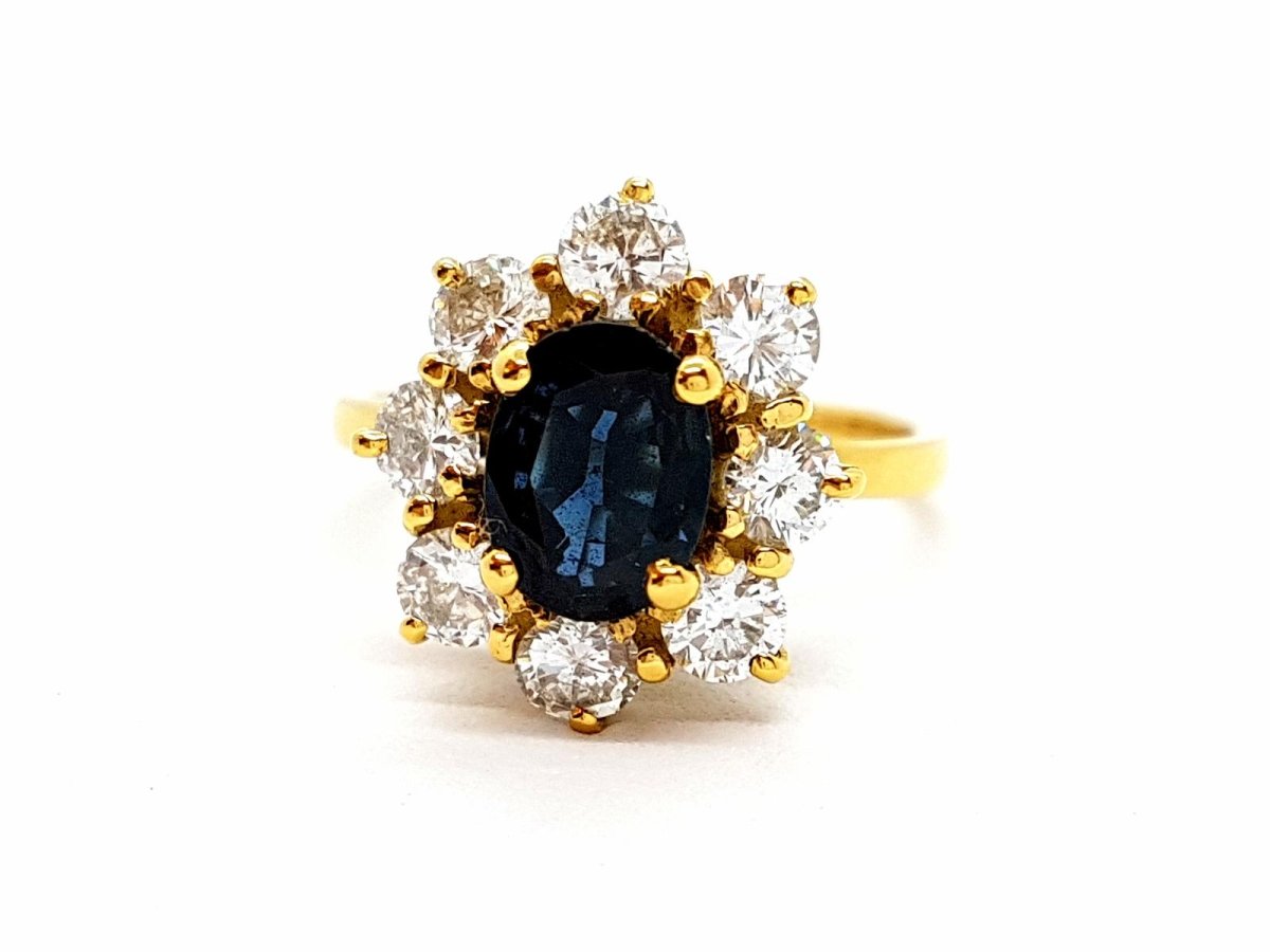 Bague Or jaune Saphir - Castafiore
