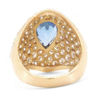 Bague or jaune saphir diamants - Castafiore