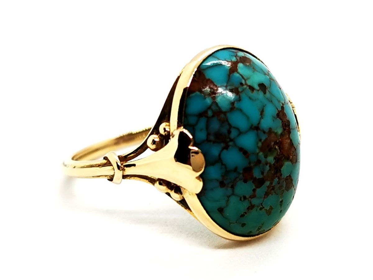 Bague Or jaune Turquoise - Castafiore