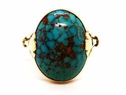 Bague Or jaune Turquoise - Castafiore