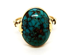 Bague Or jaune Turquoise - Castafiore