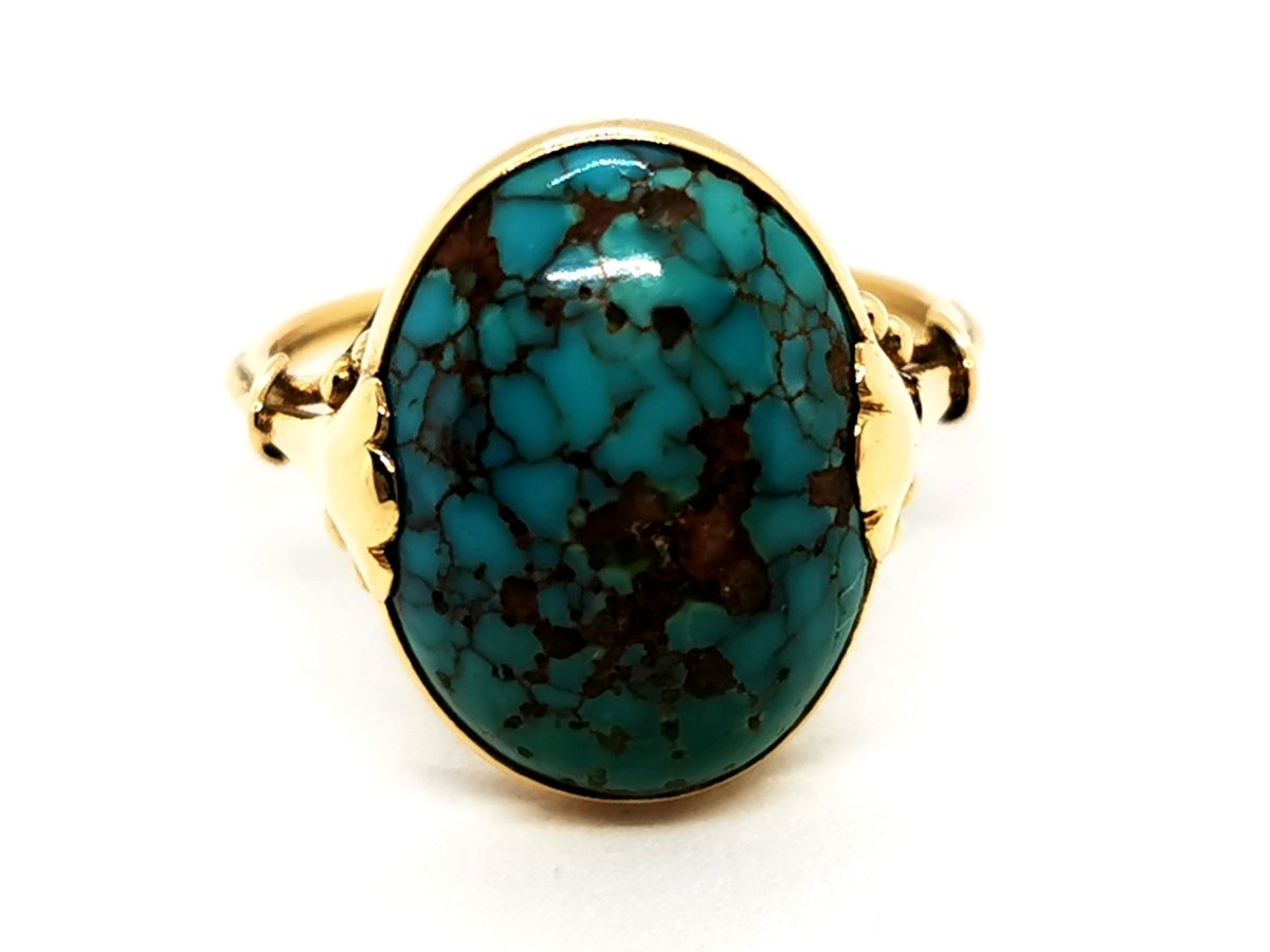 Bague Or jaune Turquoise - Castafiore