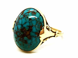Bague Or jaune Turquoise - Castafiore