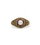 Bague - Or. perle & Rubis - Castafiore