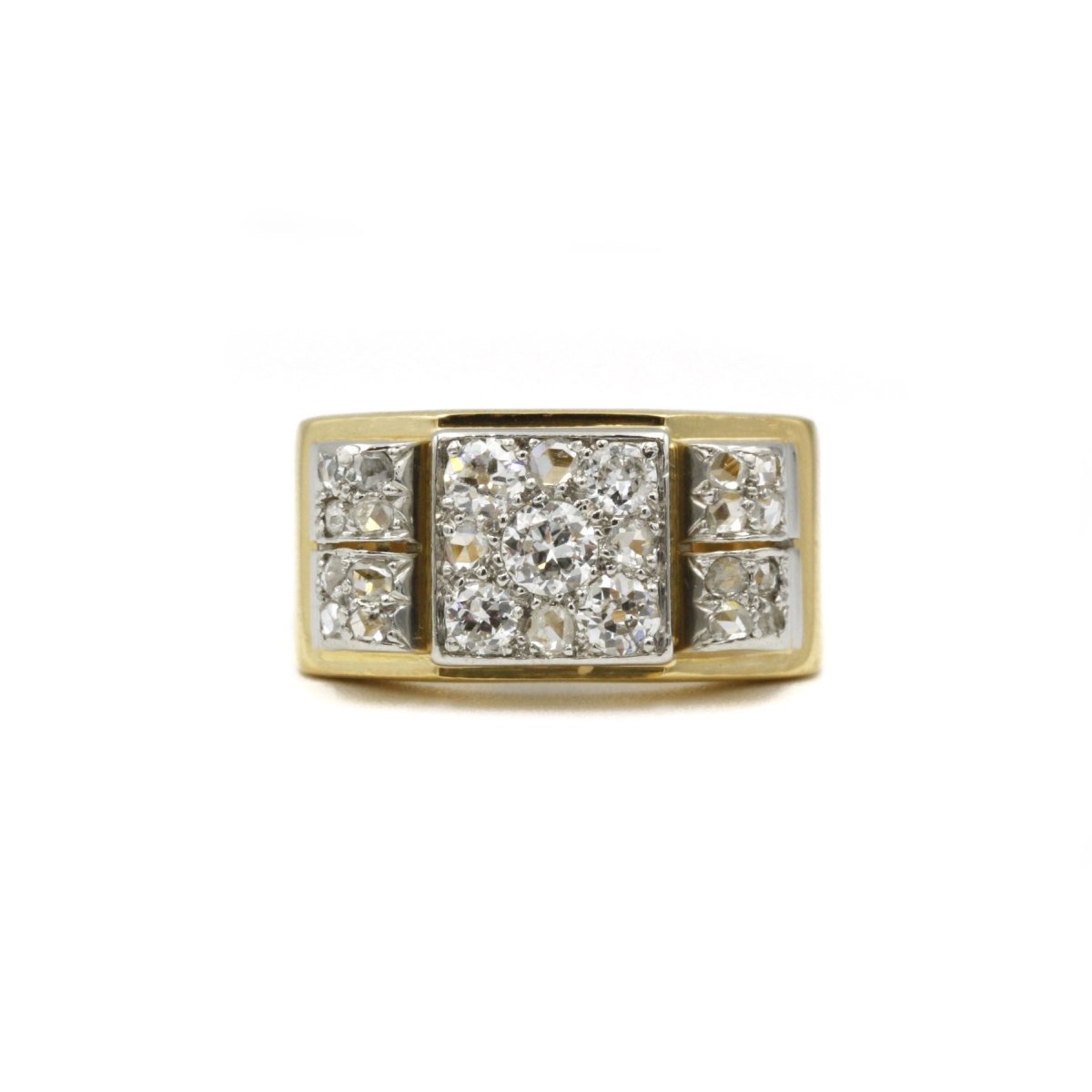 Bague - Or, Platine et diamants - Castafiore