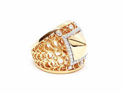 Bague Or rose Diamant - Castafiore