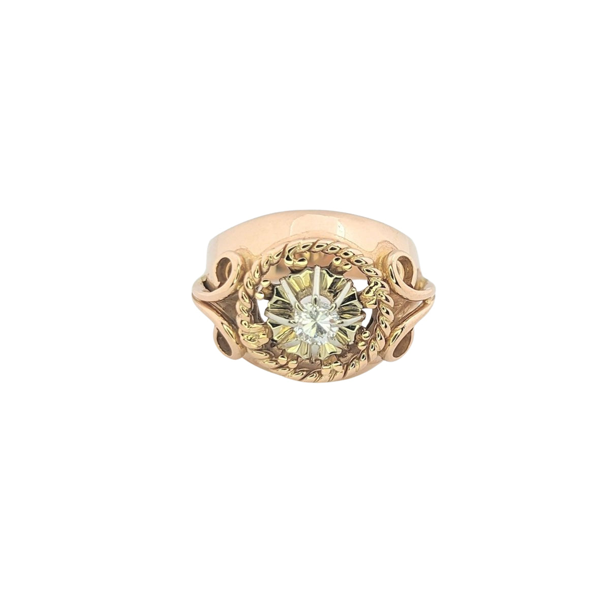 Bague or rose et diamant - Castafiore