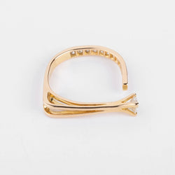 Bague ouverte or jaune et diamant design - Castafiore