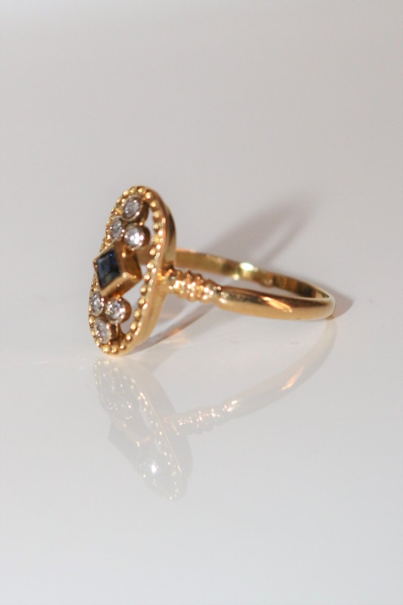 Bague Ovale Ajouré Saphir - Castafiore