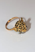 Bague Panthère Or jaune et émail - Castafiore