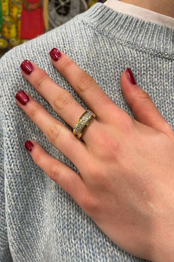 BAGUE PAVAGE DIAMANTS - Castafiore