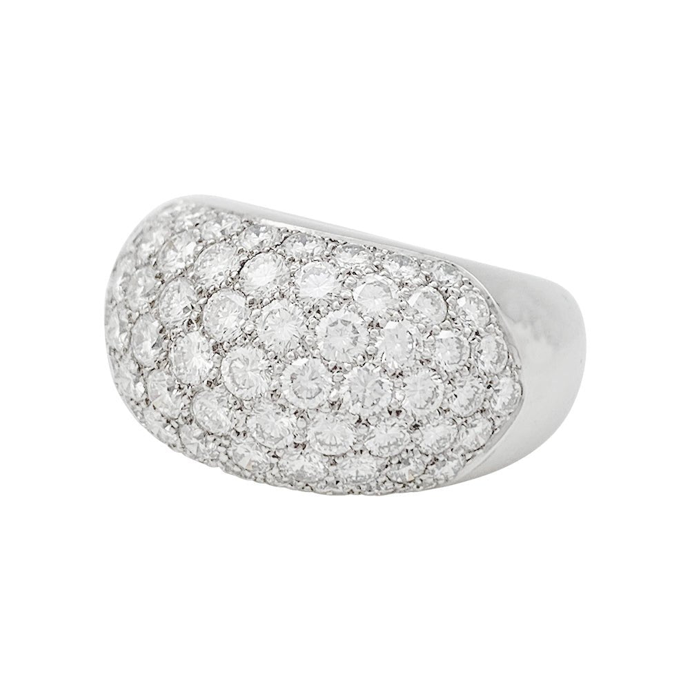 Bague pavage en or blanc, diamants - Castafiore