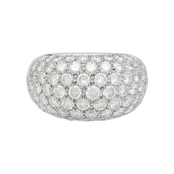 Bague pavage en or blanc, diamants - Castafiore