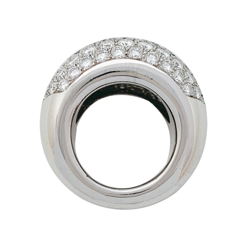 Bague pavage en or blanc, diamants - Castafiore