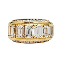 Bague pavage en or jaune et diamants - Castafiore