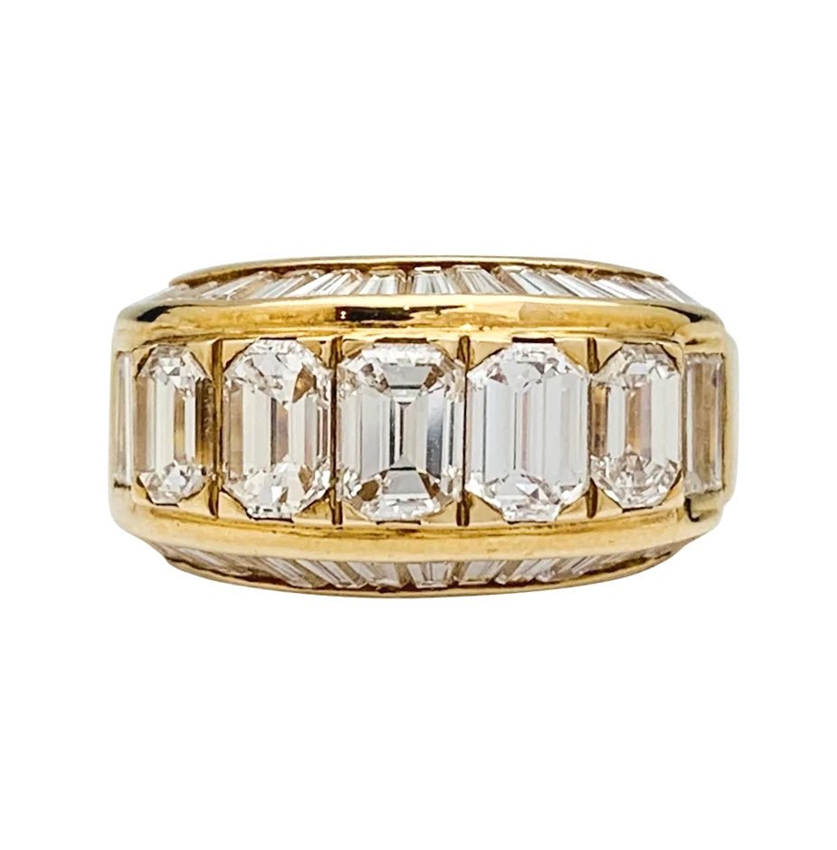 Bague pavage en or jaune et diamants - Castafiore