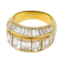 Bague pavage en or jaune et diamants - Castafiore