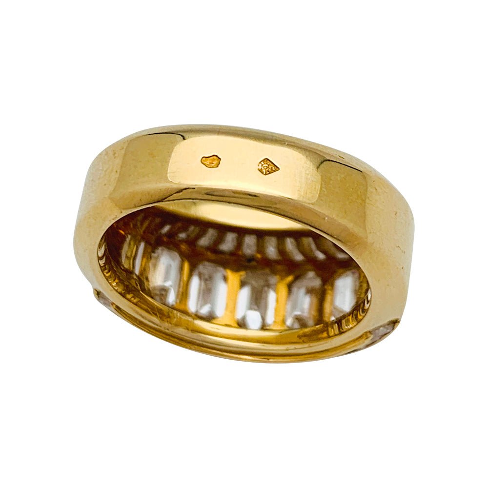 Bague pavage en or jaune et diamants Castafiore