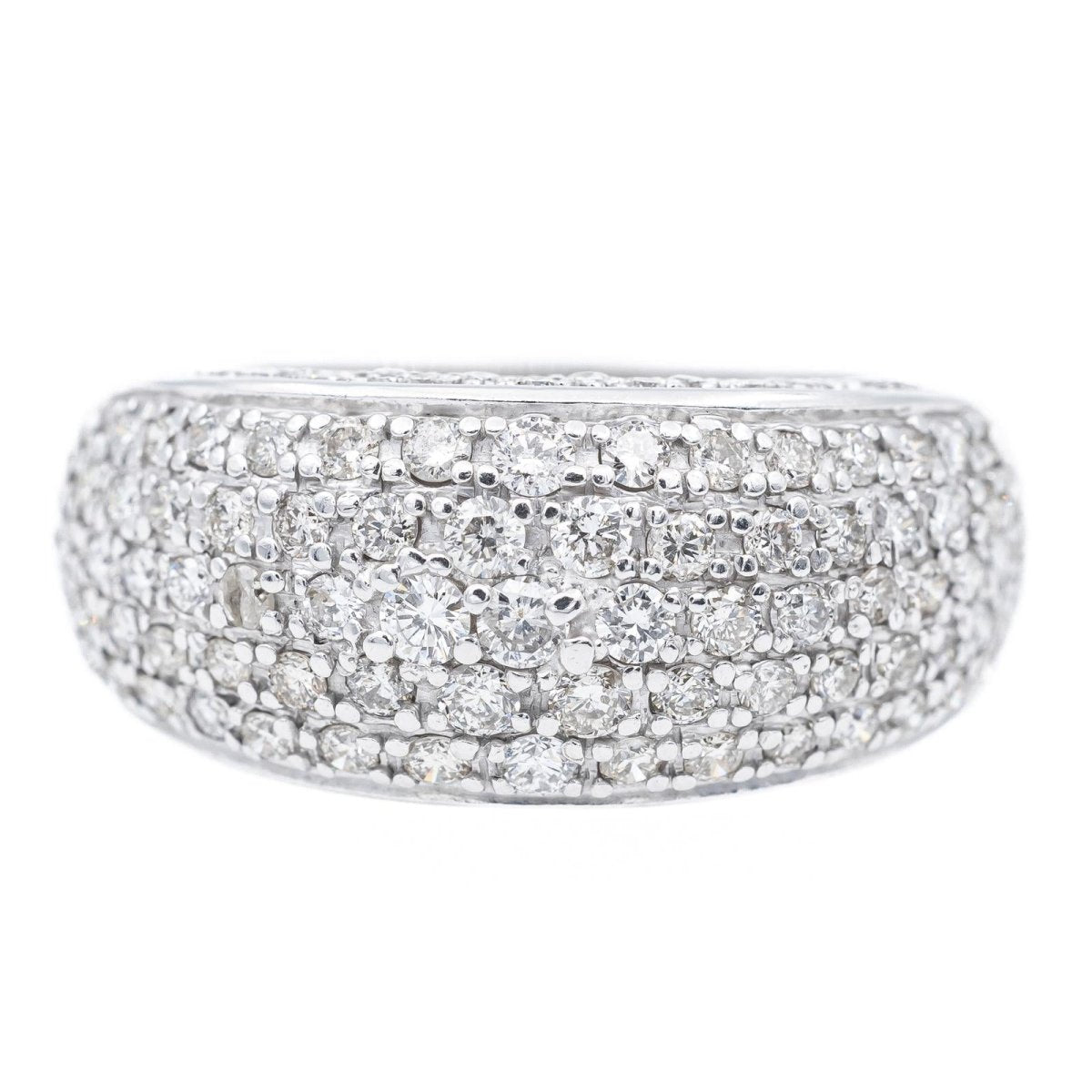 Bague Pavée diamants en or blanc - Castafiore
