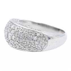 Bague Pavée diamants en or blanc - Castafiore