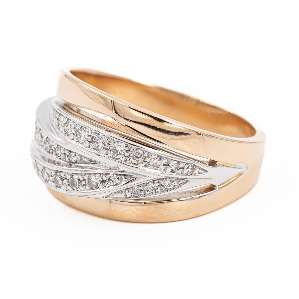 Bague Pavée diamants en or rose - Castafiore