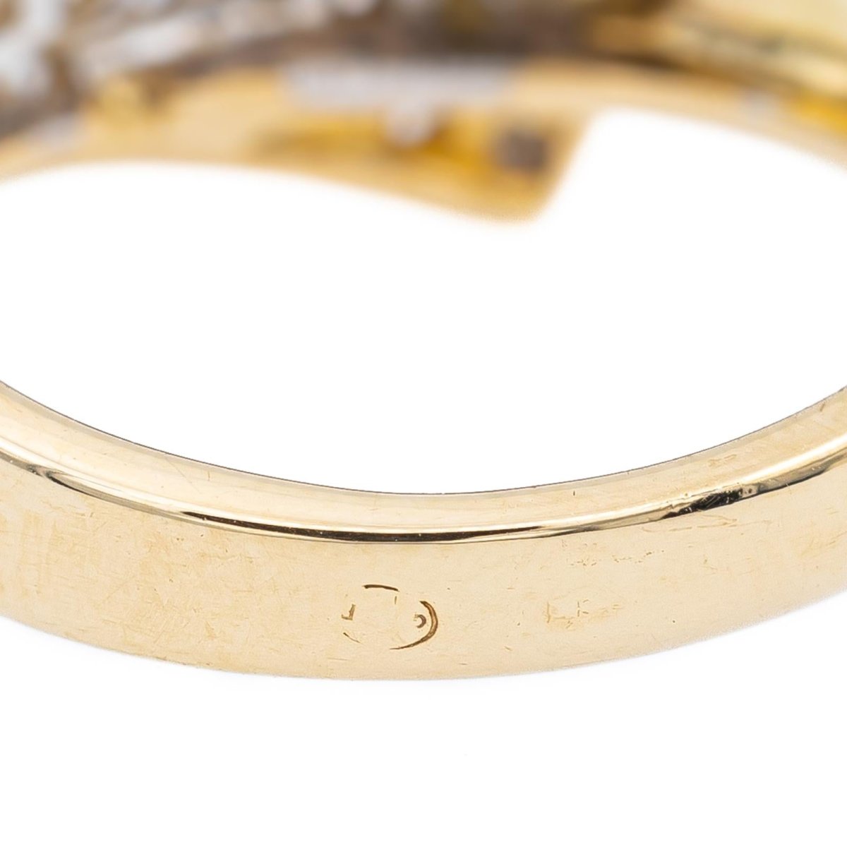 Bague Pavée diamants en pr jaune - Castafiore